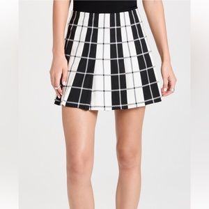 Alice + Olivia Carter Stitch Pleated Mini Skirt in Plaid